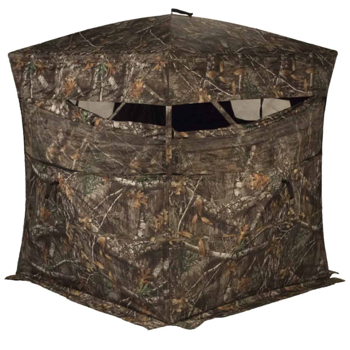 Rhino 150 3 Person Ground Blind - Real Tree Edge w/Folding Chair