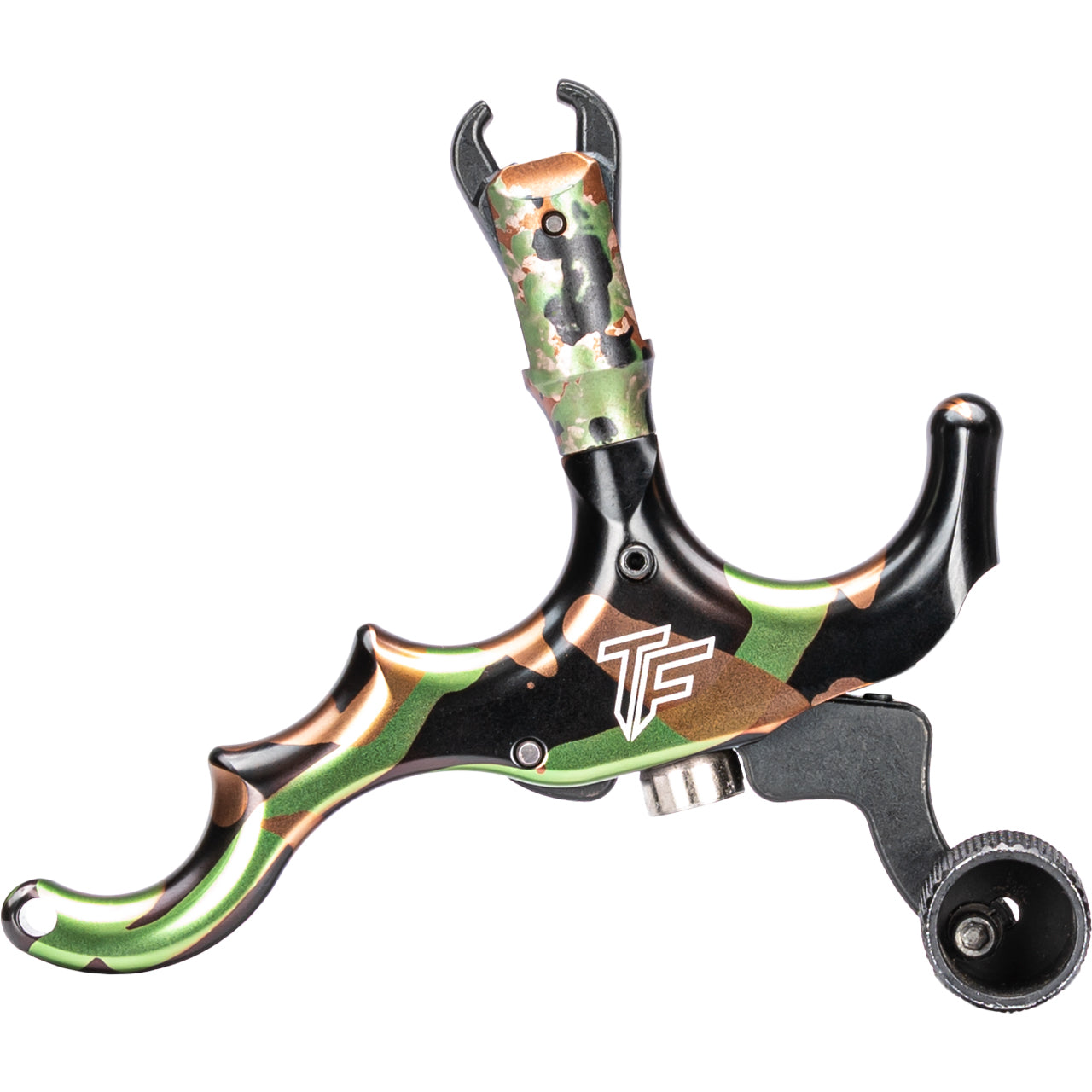 Décocheur Archerie Tru-Fire Edge 4 Doigts - Camouflage - Ambidextre Décocheur Archerie Tru-Fire Edge 4 Doigts - Camouflage - Ambidextre